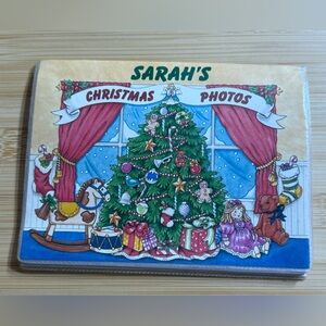 Vintage Holiday Photo Album Christmas Personalized Sarah’s 4x6 Holds 24 Photos